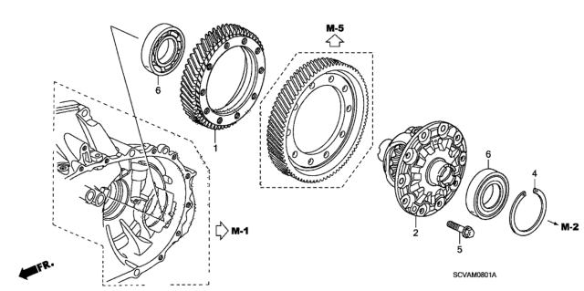 2008 Honda Element MT Differential Diagram