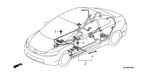 2007 Honda Civic Wire Harness, Floor Diagram for 32107-SVB-309