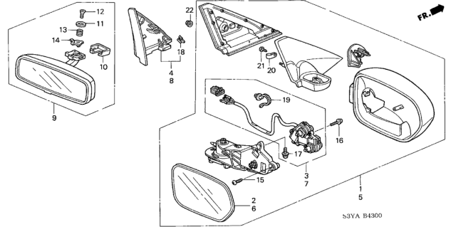 2006 Honda Insight Mirror Diagram