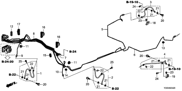 2021 Honda Passport Brake Lines Diagram