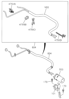 1999 Honda Passport 4 Door 2EX-L KA 4AT Vacuum Tank Diagram