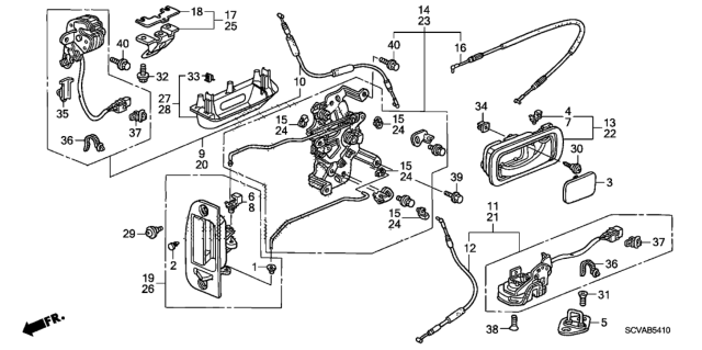 2008 Honda Element Cover Assy., L. Striker (Upper) *NH220L* (CLEAR GRAY) Diagram for 83261-SCV-A11ZA