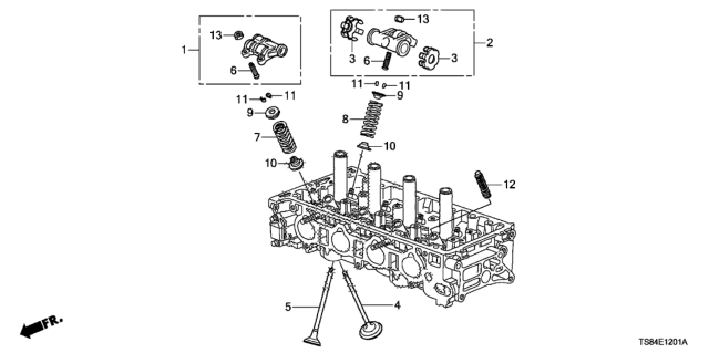 2013 Honda Civic Valve - Rocker Arm (2.4L) Diagram