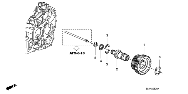 2007 Honda Fit Shaft, Idle Diagram for 23516-RPC-000