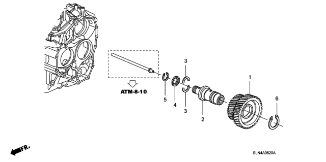 2007 Honda Fit AT Idle Shaft Diagram