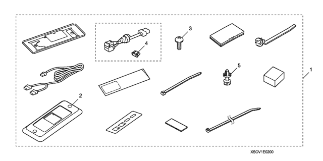 2009 Honda Element Garnish, Hands FRee Link *YR233L* (TITANIUM) Diagram for 08E02-SNA-14050