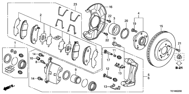 2012 Honda Accord Front Brake Diagram