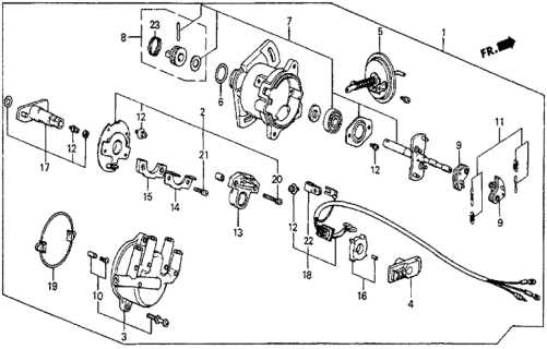 1983 Honda Prelude Screw Kit Diagram for 30119-PC6-005