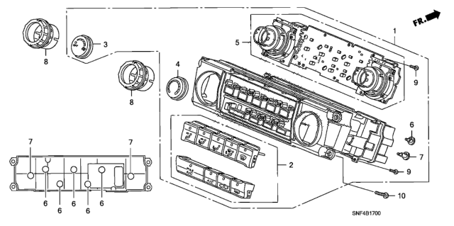 2010 Honda Civic 4 Door GX KA 5AT Heater Control Diagram