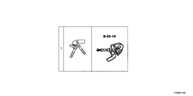 2016 Honda HR-V Key Cylinder Set (Smart) Diagram