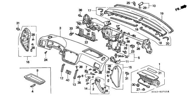 1996 Honda Civic Bolt, Flange (8X25) Diagram for 95701-08025-00