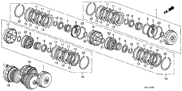 1989 Honda Accord 4 Door LX KA 4AT AT Clutch Diagram