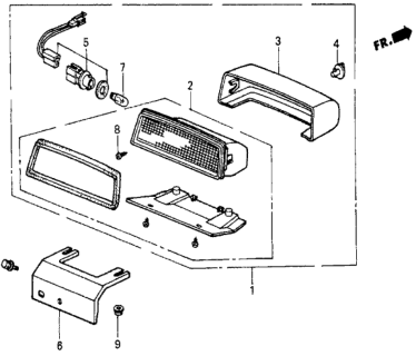 1987 Honda Civic High-Mount Stop Light Diagram