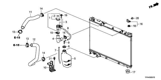 2020 Honda CR-V Hybrid HOSE, WATER (UPPER) Diagram for 19501-5RD-A00