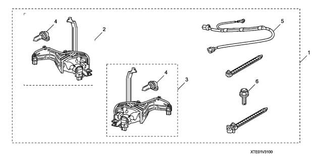 2008 Honda Accord 2 Door EX-L KA 5MT Foglight Kit Diagram