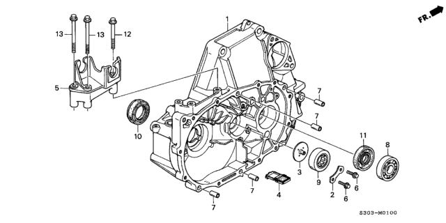 1997 Honda Prelude Case, Clutch (DOT) Diagram for 21000-P6J-305