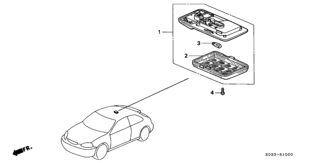 1997 Honda Civic 3 Door CX KA 4AT Interior Light Diagram