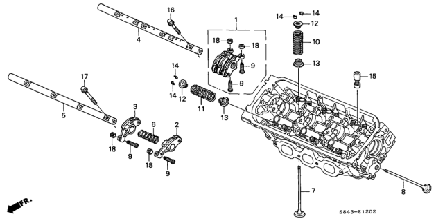 2002 Honda Accord Valve - Rocker Arm (Front) (V6) Diagram