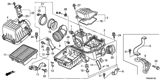 2013 Honda Fit Air Cleaner Diagram