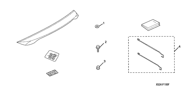 2009 Honda S2000 Trunk Spoiler Diagram