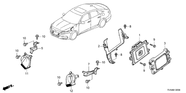 2019 Honda Accord CONTROL MODULE, POWERTRAIN (REWRITABLE) Diagram for 37820-6A0-A55