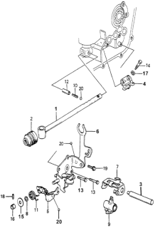 1983 Honda Accord MT Shift Arm Diagram