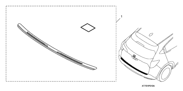 2021 Honda HR-V 5 Door LX (2WD) KA CVT Rear Bumper Protector Diagram