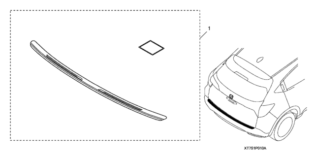 2021 Honda HR-V Rear Bumper Protector Diagram