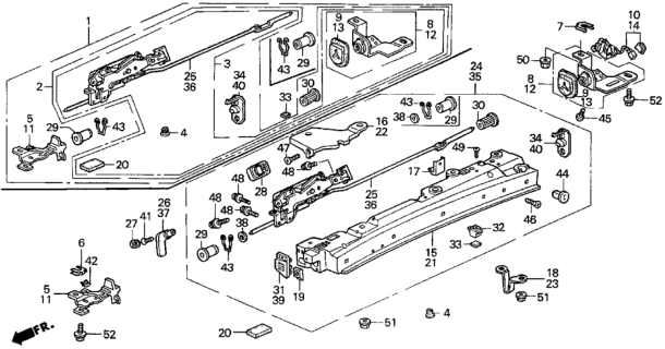 1996 Honda Del Sol Guide, L. RR. Roof Stopper Diagram for 85285-SR2-902