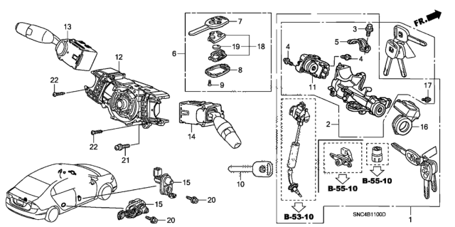 2007 Honda Civic Combination Switch Diagram