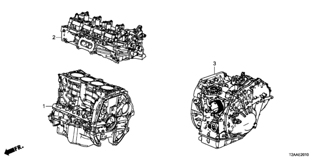 2017 Honda Accord Engine Sub-Assy (Block) Diagram for 10002-5A2-A10