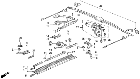 1992 Honda Prelude Roof Motor Diagram