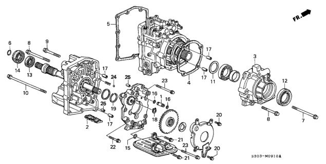 2000 Honda Prelude Atts Unit Components Diagram