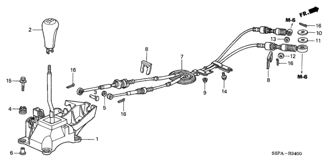 2005 Honda Civic Shift Lever Diagram