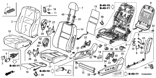 2008 Honda Accord Screw, Tapping (4X10) Diagram for 81392-SLJ-N01