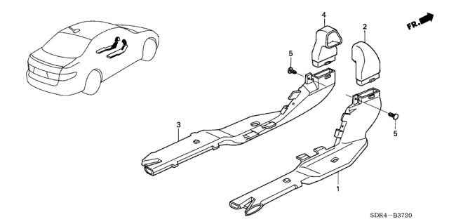 2007 Honda Accord Hybrid 4 Door HYBRID KA 5AT Duct Diagram