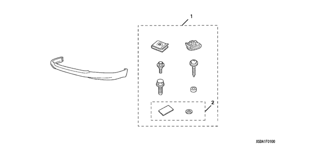 2003 Honda Accord 4 Door LX (V6) KA 5AT Front Spoiler Diagram