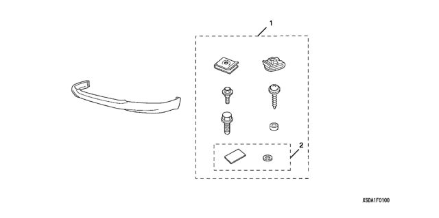 2003 Honda Accord Front Spoiler Diagram