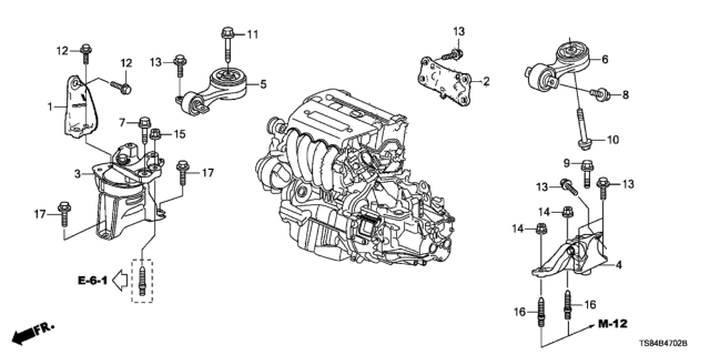 2015 Honda Civic Rod, Torque (Lower) Diagram for 50890-TR7-A01