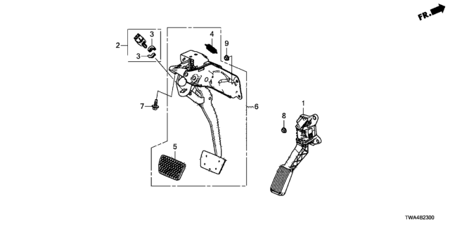 2021 Honda Accord Hybrid Switch Assembly Stop&Cruise Diagram for 36750-TWA-A01