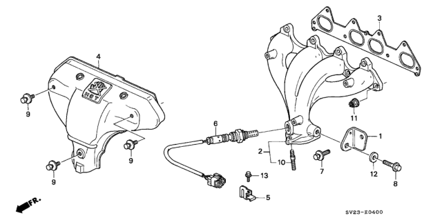 1994 Honda Accord Exhaust Manifold Diagram