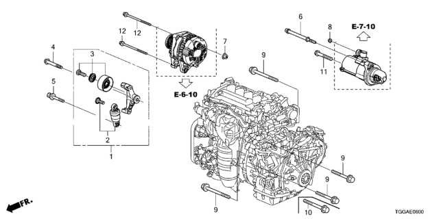 2021 Honda Civic Auto Tensioner Diagram