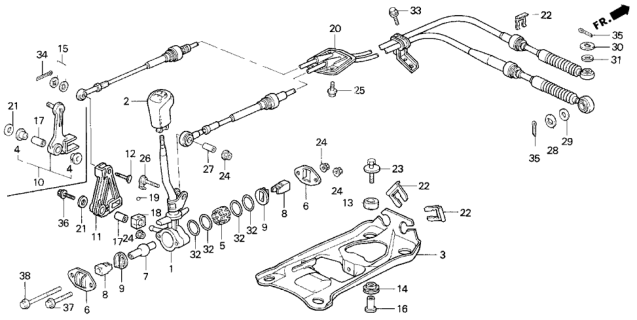 1993 Honda Prelude Bolt, Flange (6X40) Diagram for 95801-06040-08