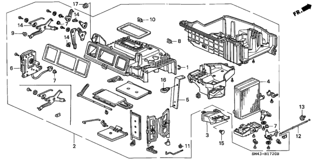 1993 Honda Accord Heater Unit Diagram