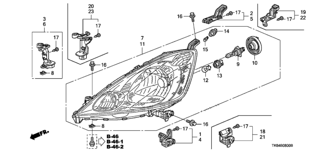 2012 Honda Fit Headlight Diagram