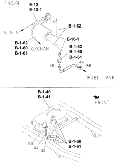 1994 Honda Passport A/C Evaporator System (Engine) Diagram 1