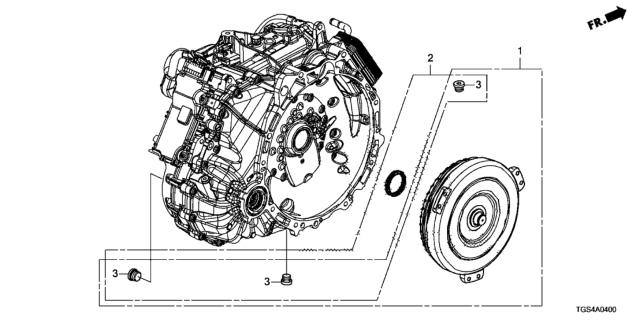 2019 Honda Passport AT Torque Converter Diagram