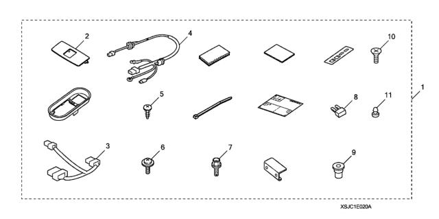 2009 Honda Ridgeline Hands Free Link (HFL)Attachment Kit Diagram