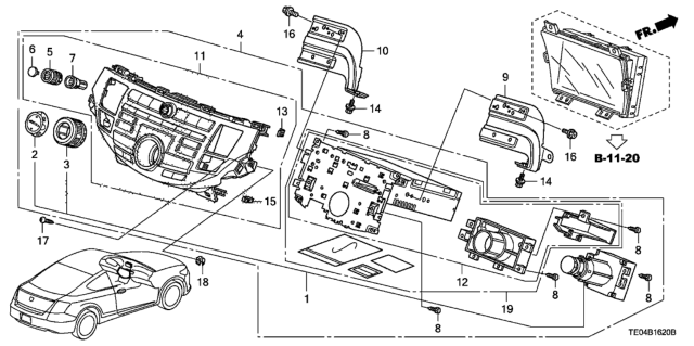 2011 Honda Accord Center Module (Navigation) Diagram