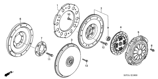 2006 Honda Insight Clutch - Flywheel Diagram